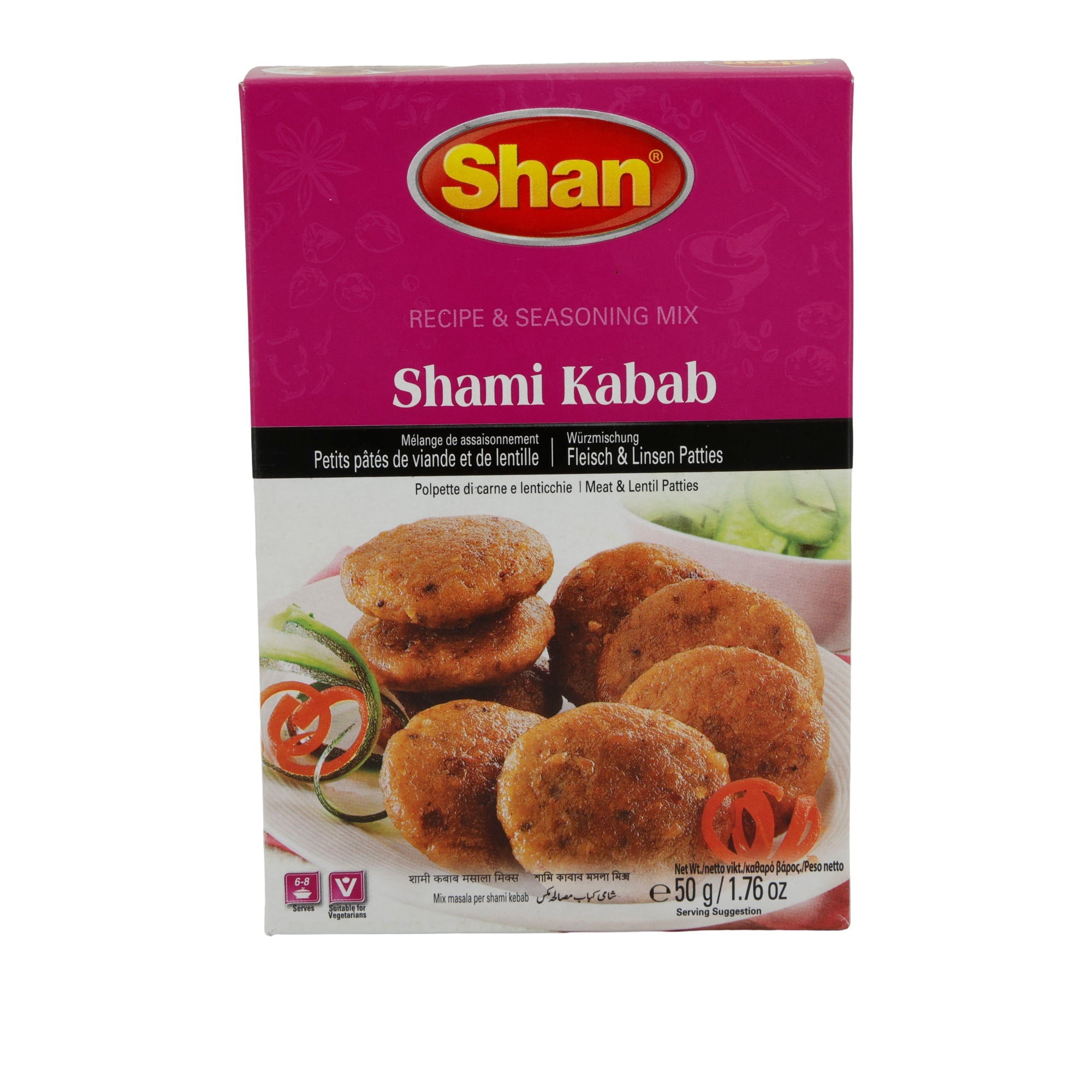 Gewürzmischung Shan | Shami Kabab | Für Fleisch- & Linsenpatties | 50 g SHAN